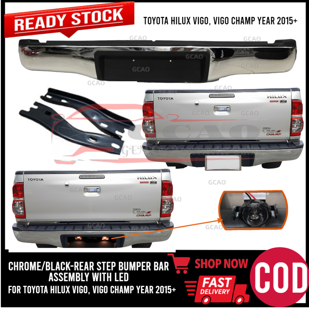 GCAO Toyota Hilux Vigo 2012 2013 2014 OEM Steel Rear Bumper Guard ...
