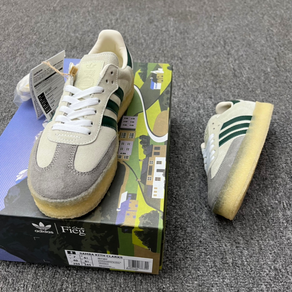 Ronnie Fieg Clarks adidas Samba White/Green 27cm ID7297-