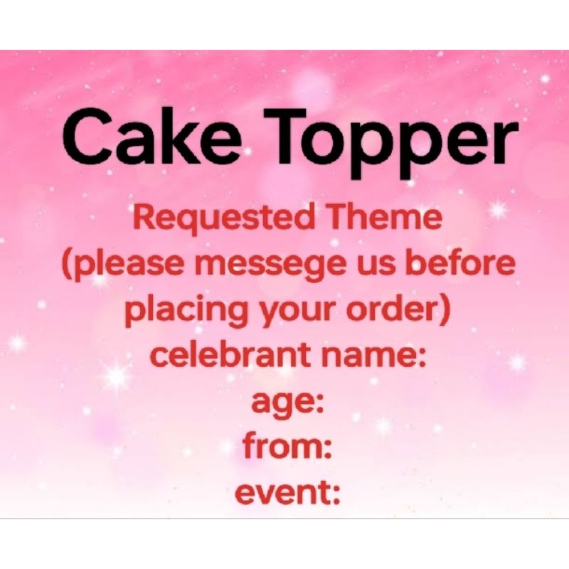 Cupcake Topper Requested Theme 12pcs | Shopee Philippines