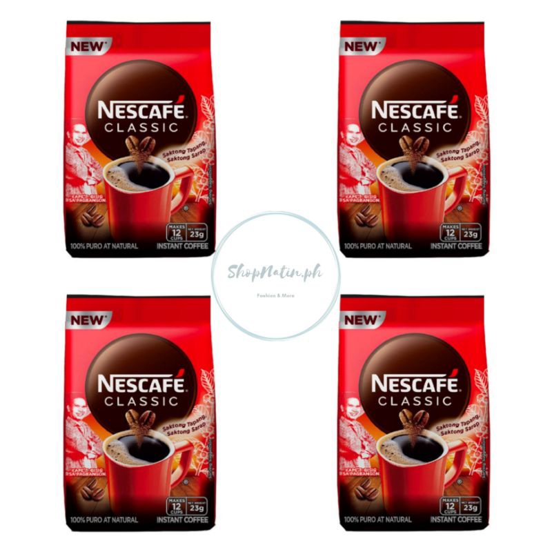 Nescafe Classic Instant Coffee 4pcs*23g Each 