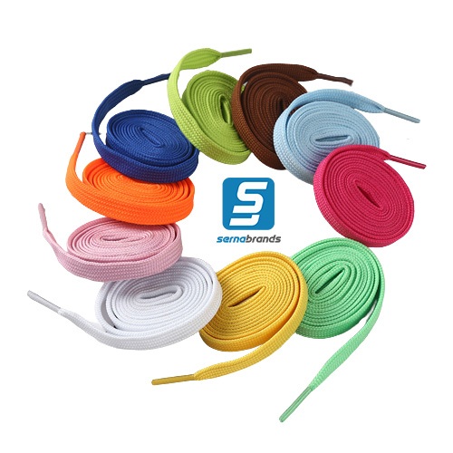 SB 2pcs 10mm Flat Shoe Laces 130cm 31 colors polyester doublethickened