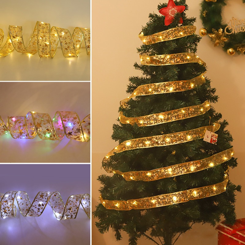 Christmas Ribbon Light Fairy Lights Decorative Lights Christmas Tree Garden Party Christmas