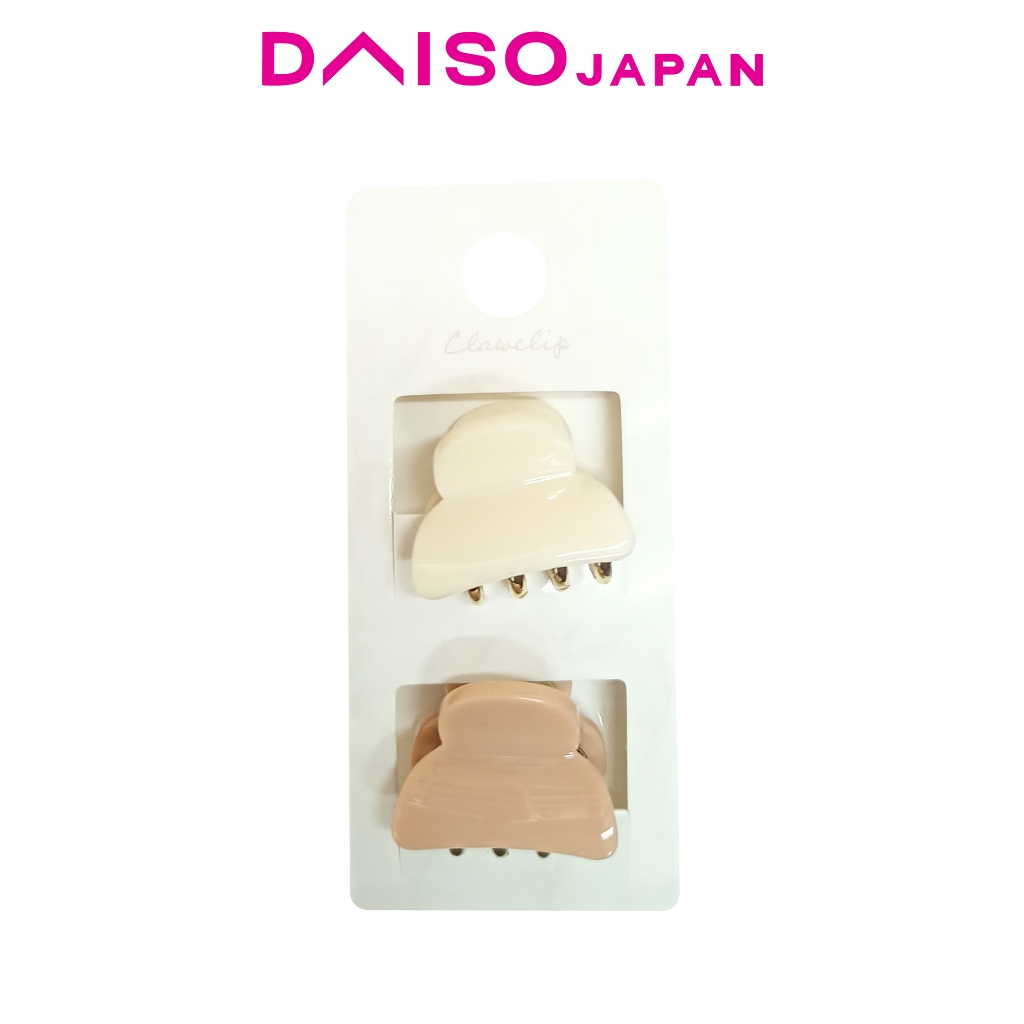Daiso Mini Claw Clip Set (Glossy Beige) Shopee Philippines