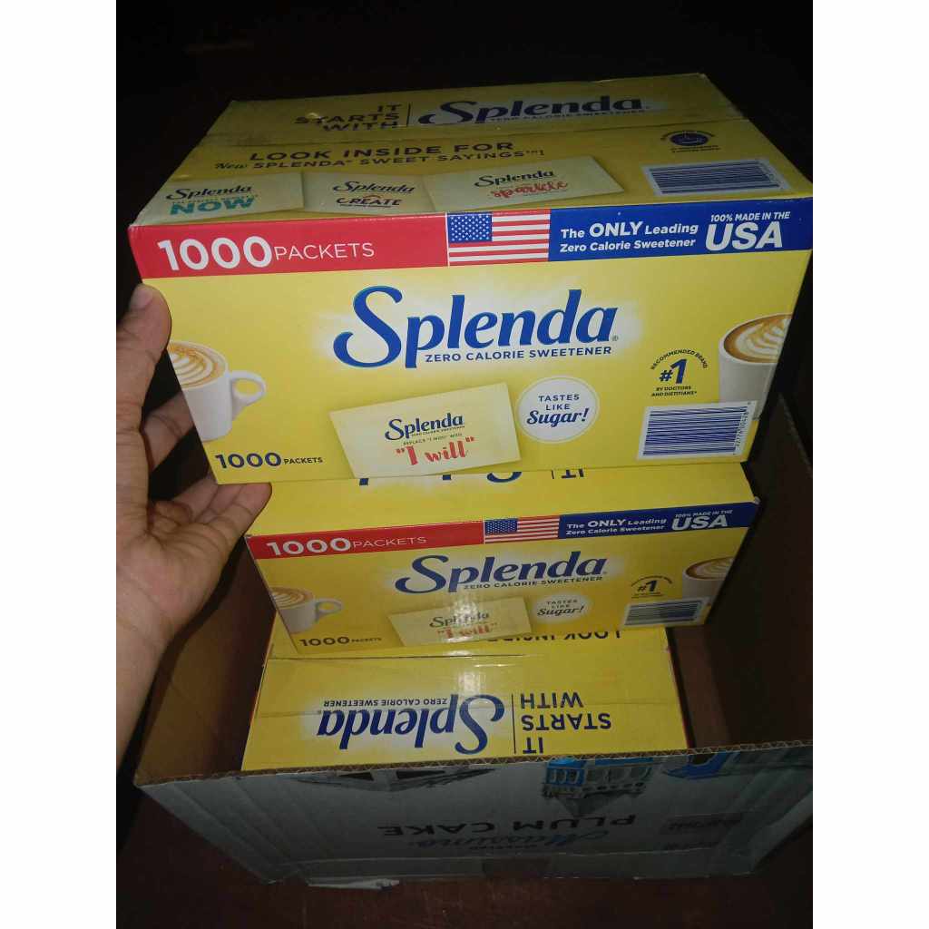 SPLENDA ZERO CALORIE SWEETENER IMPORTED (1000 PACKETS PER BOX) | Shopee ...
