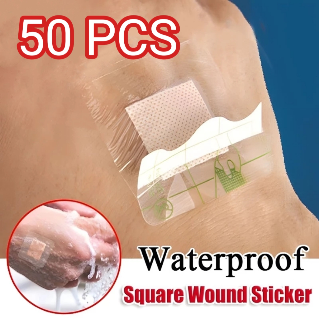 50PCS Hypoallergenic Nonwoven Adhesive Wound Dressing Band aid Bandage