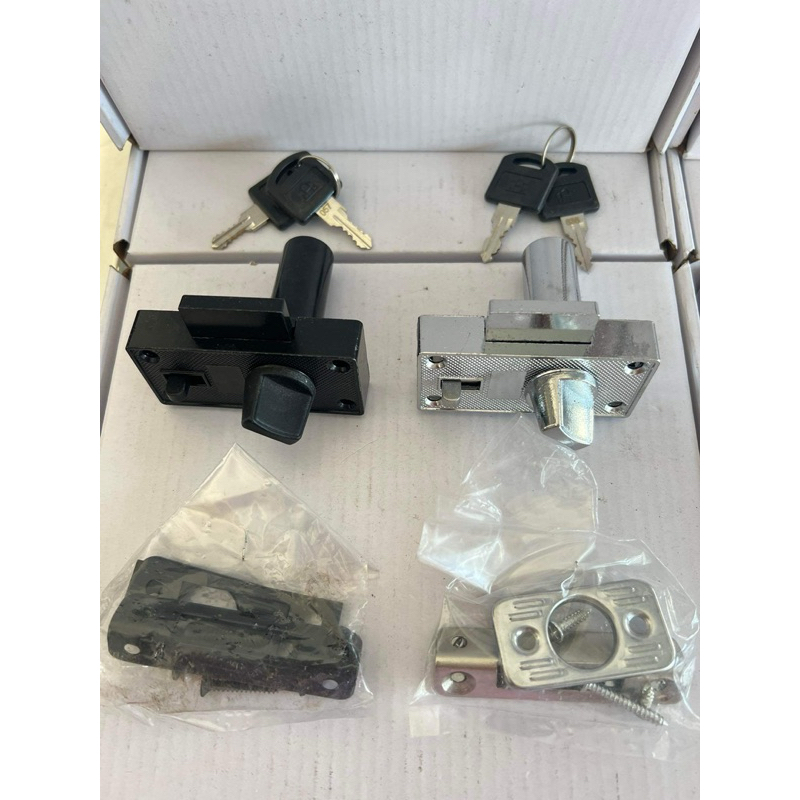 Alpha door lock for screen door rim dead lock white and silver Shopee