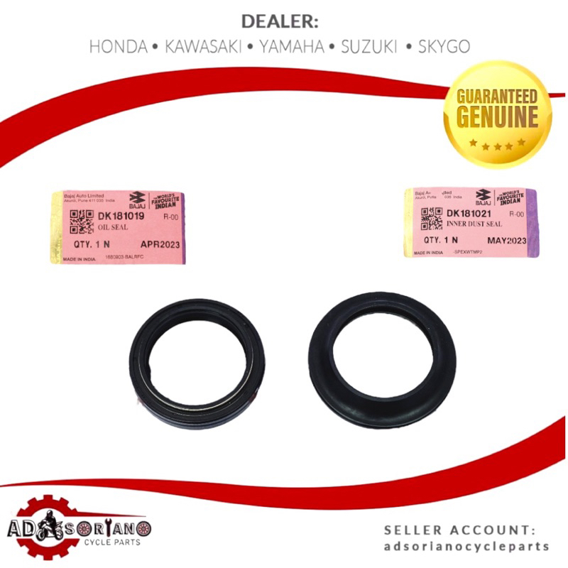 KAWASAKI ROUSER 180 220 NS200 RS200 FORK OIL SEAL DK181019 DUST SEAL