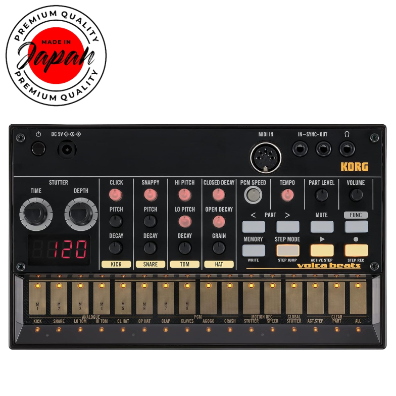 KORG analog rhythm machine volca beats 16 step sequencer battery ...