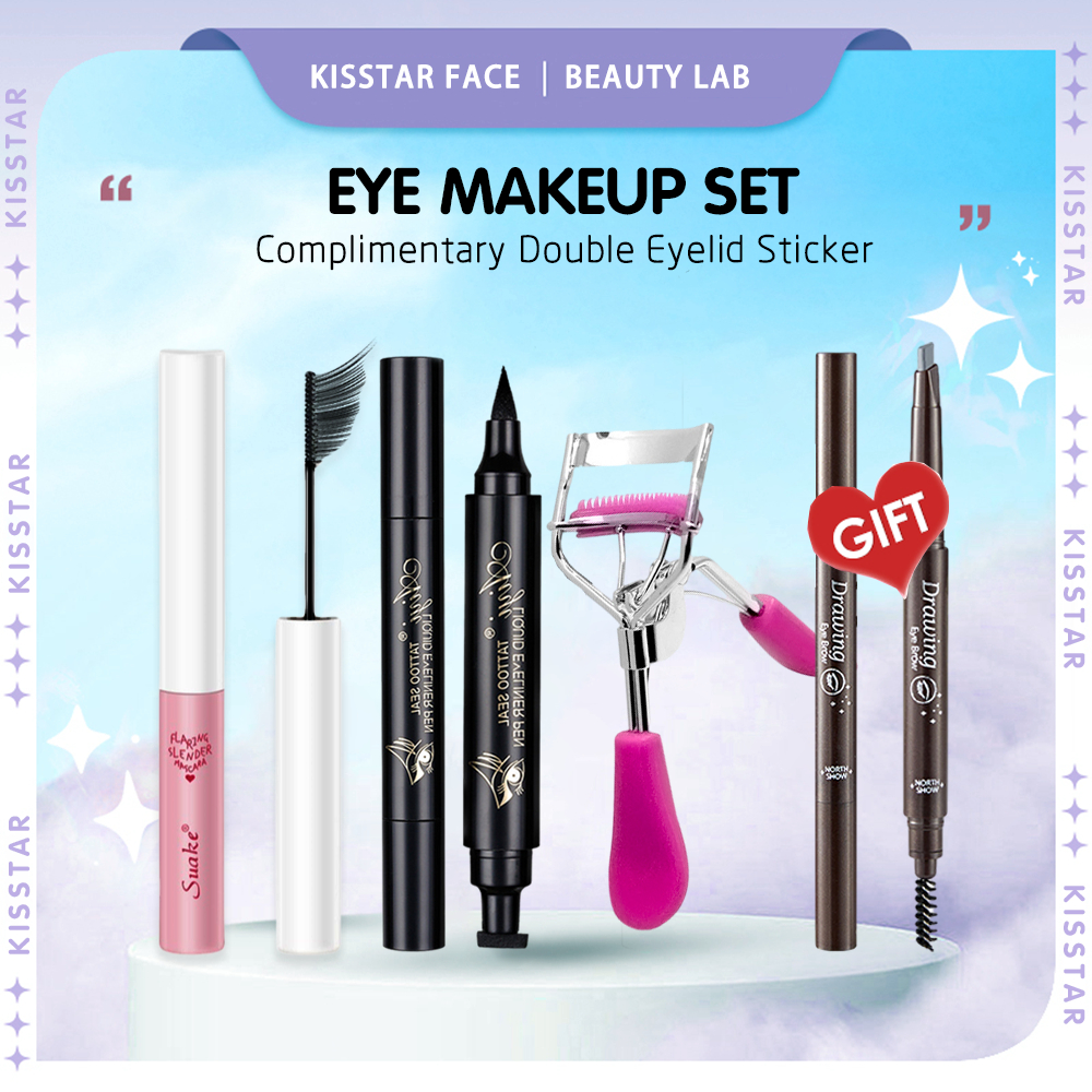 KFL [With Gift] Eye Makeup Set Lasting Waterproof Mascara Black