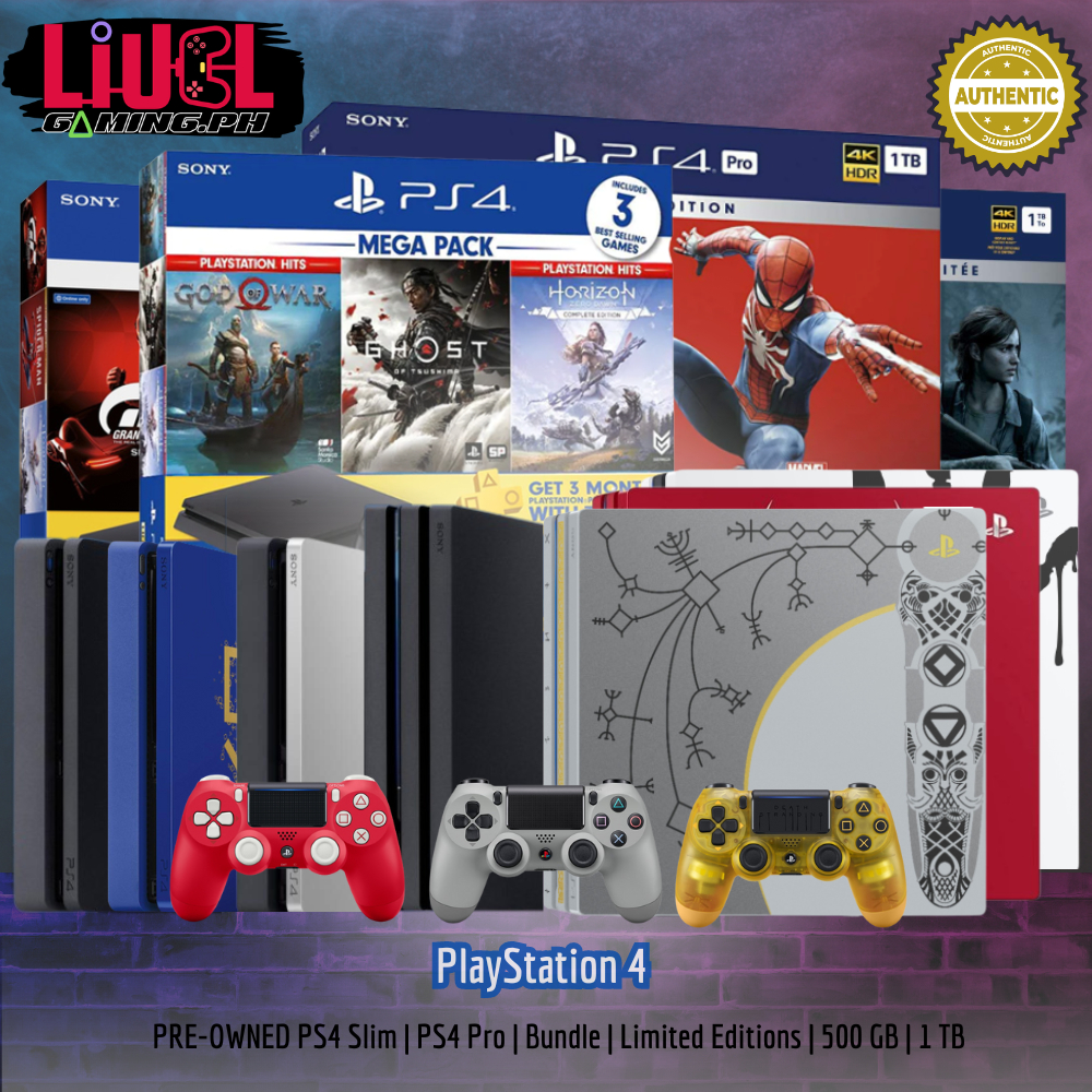 PS4 Slim PS4 Pro PlayStation Console PS4 Bundle Good Condition  (USED)