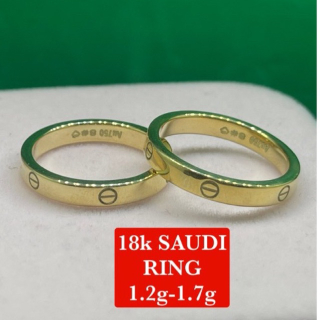 PAWNABLE 18k SAUDI GOLD CARTI** RING | Shopee Philippines