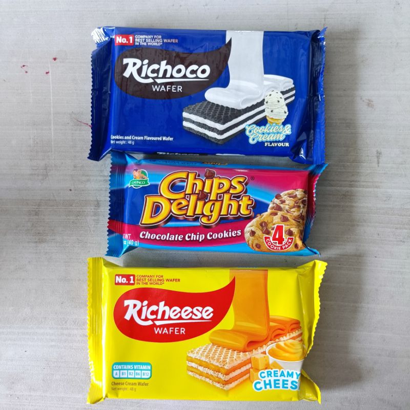 Assorted Snacks | Richeese 48g | Richoco 48g | Chips Delights 40g ...