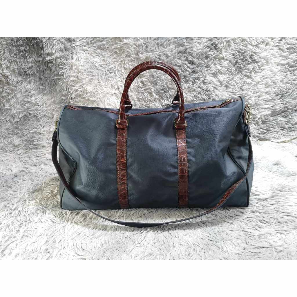 Pierre Balmain Blue Zipper Duffle Bag Shopee Philippines