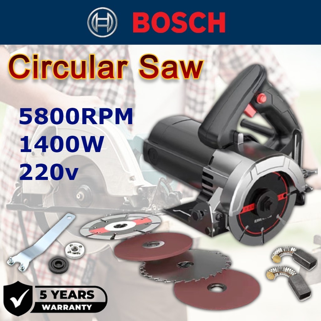 BOSCH 7" Electric Circular Saw Power Tools 1400W Woodworking Table Saw