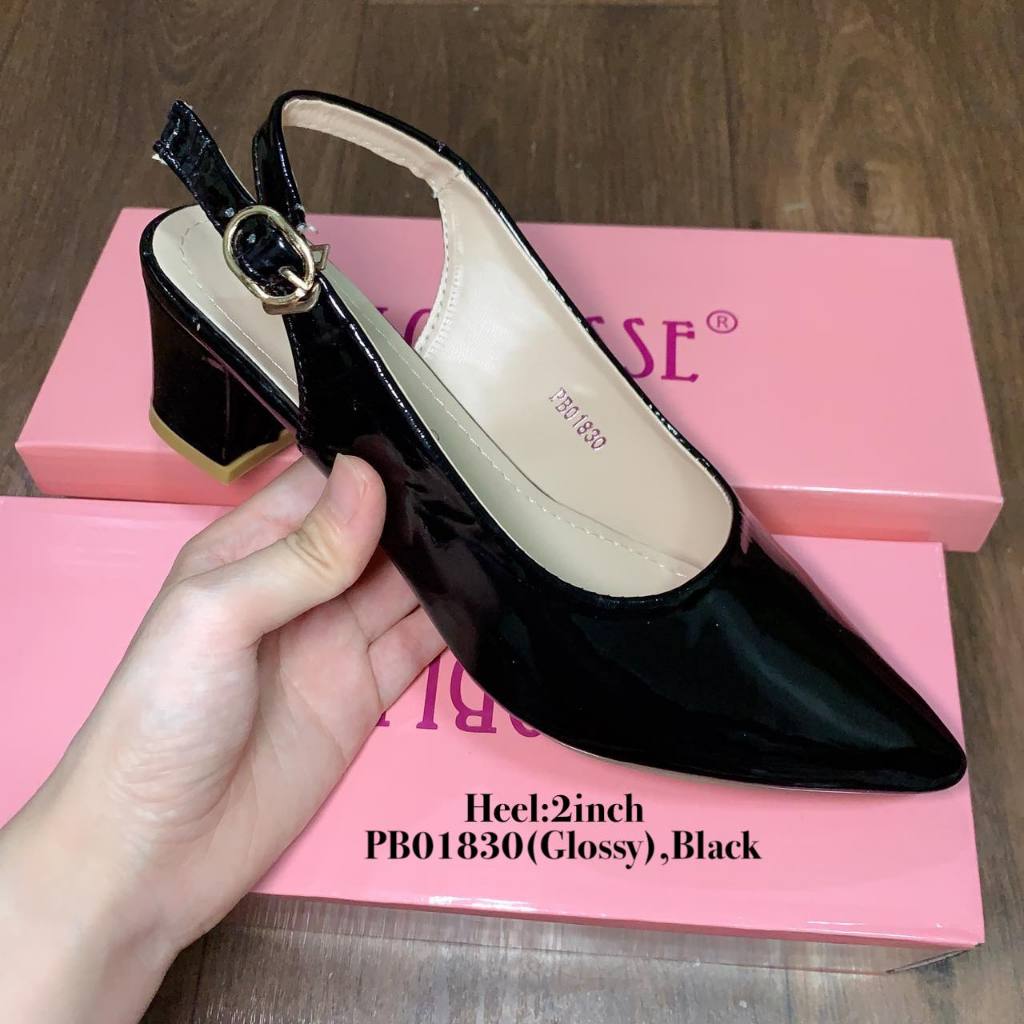 Women Point Closed Toe Slingback Block Heel Sandals | Shopee Philippines