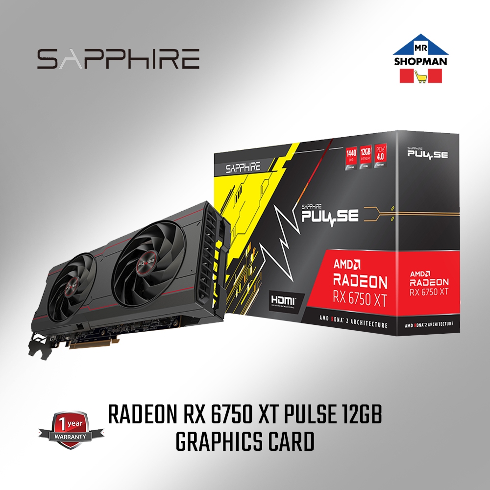 Sapphire PULSE AMD Radeon RX6750 XT Graphics Card GPU Video Card RX ...