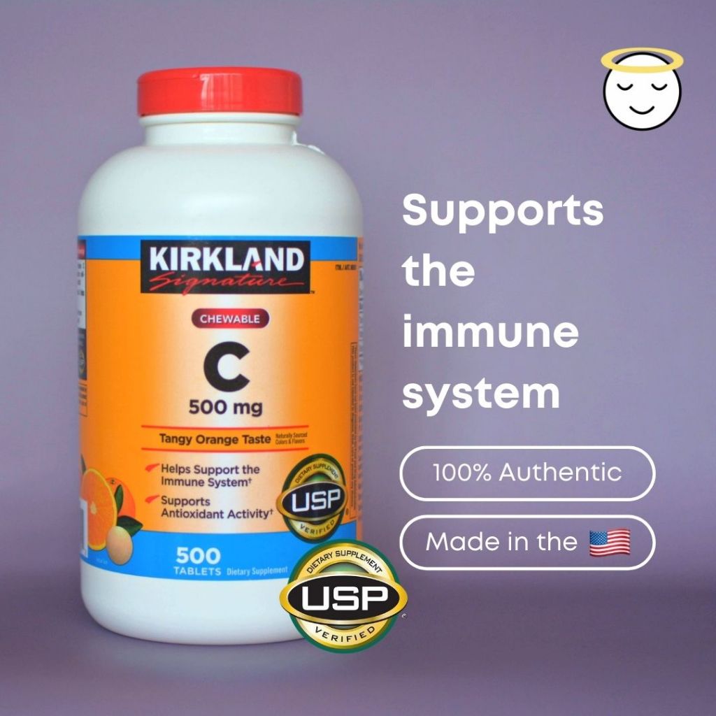 AUTHENTIC Kirkland Signature Chewable Vitamin C 500 mg., 500 Tablets[01/2026] Shopee Philippines