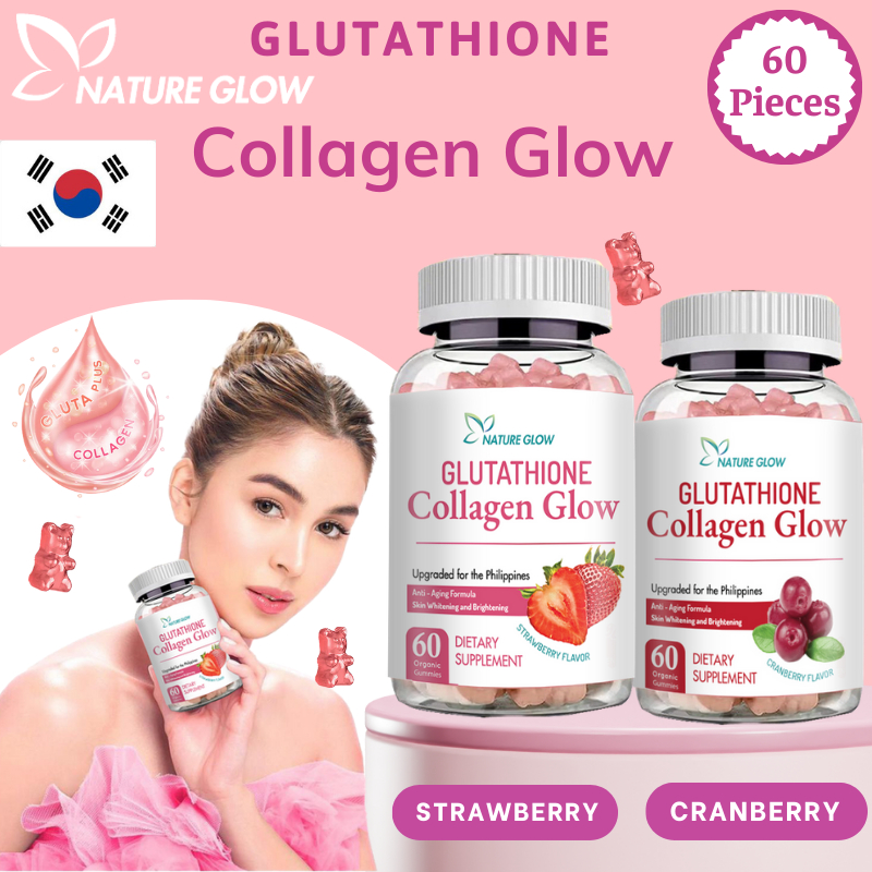 NATURE GLOW Glutathione Collagen Glow Gummies AntiAging Whitening Skin