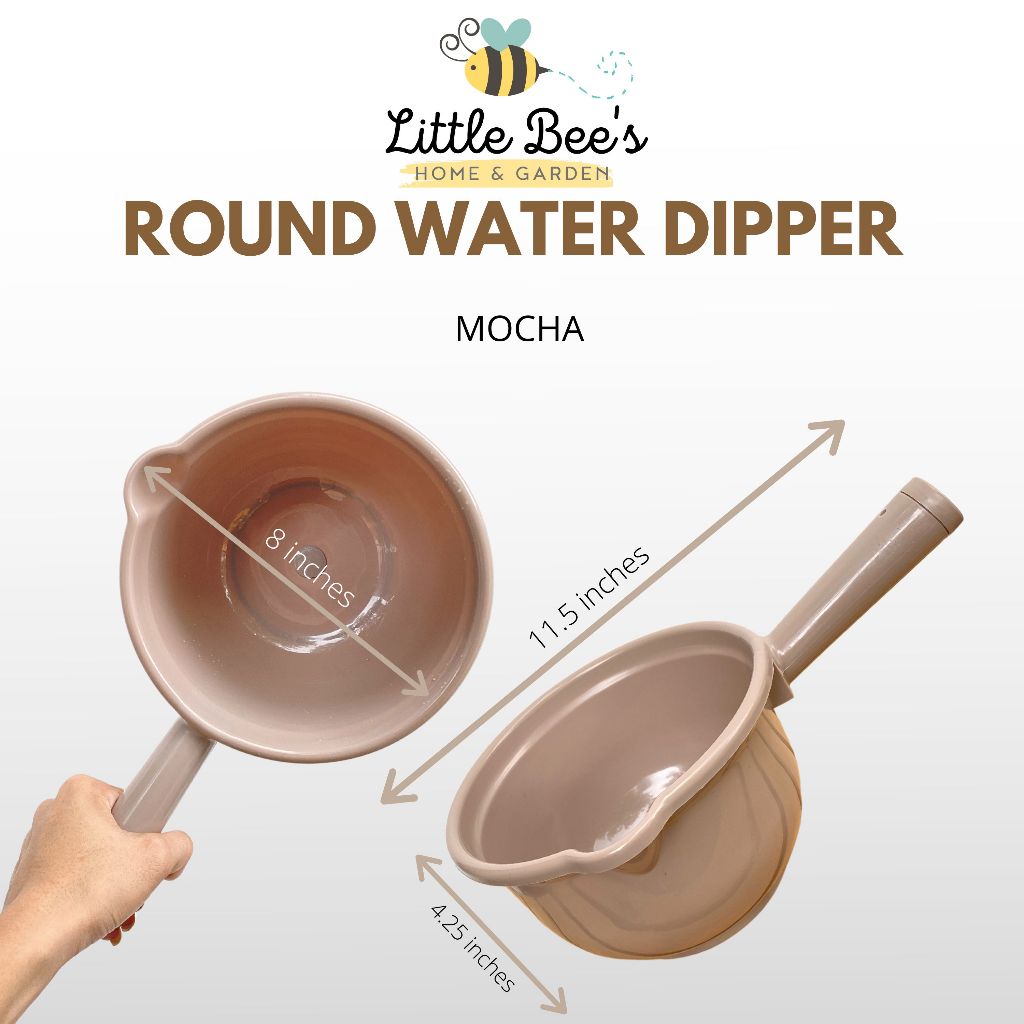 JUMBO Classy Aesthetic Mocha Pail & Dipper | Minimalist Timba & Tabo ...