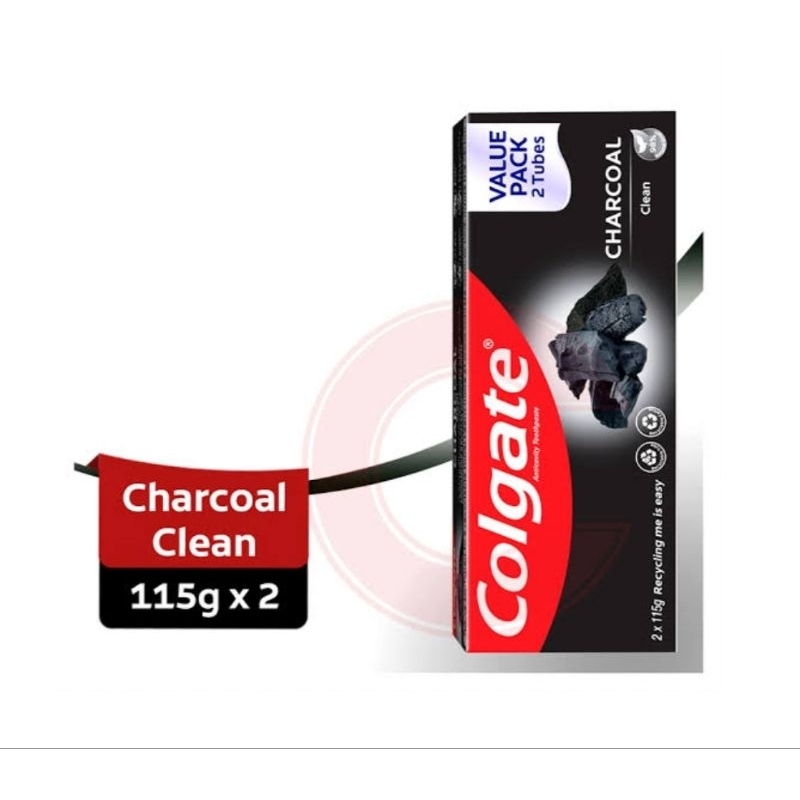 2 in 1 Colgate Charcoal Clean Toothpaste 115g Twin Pack Shopee Philippines