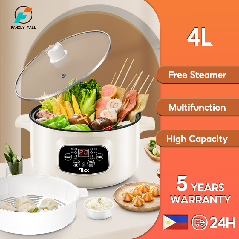 4L Electric Cooker Free Steamer Rice Cooker Non-Stick Electric Stove ...