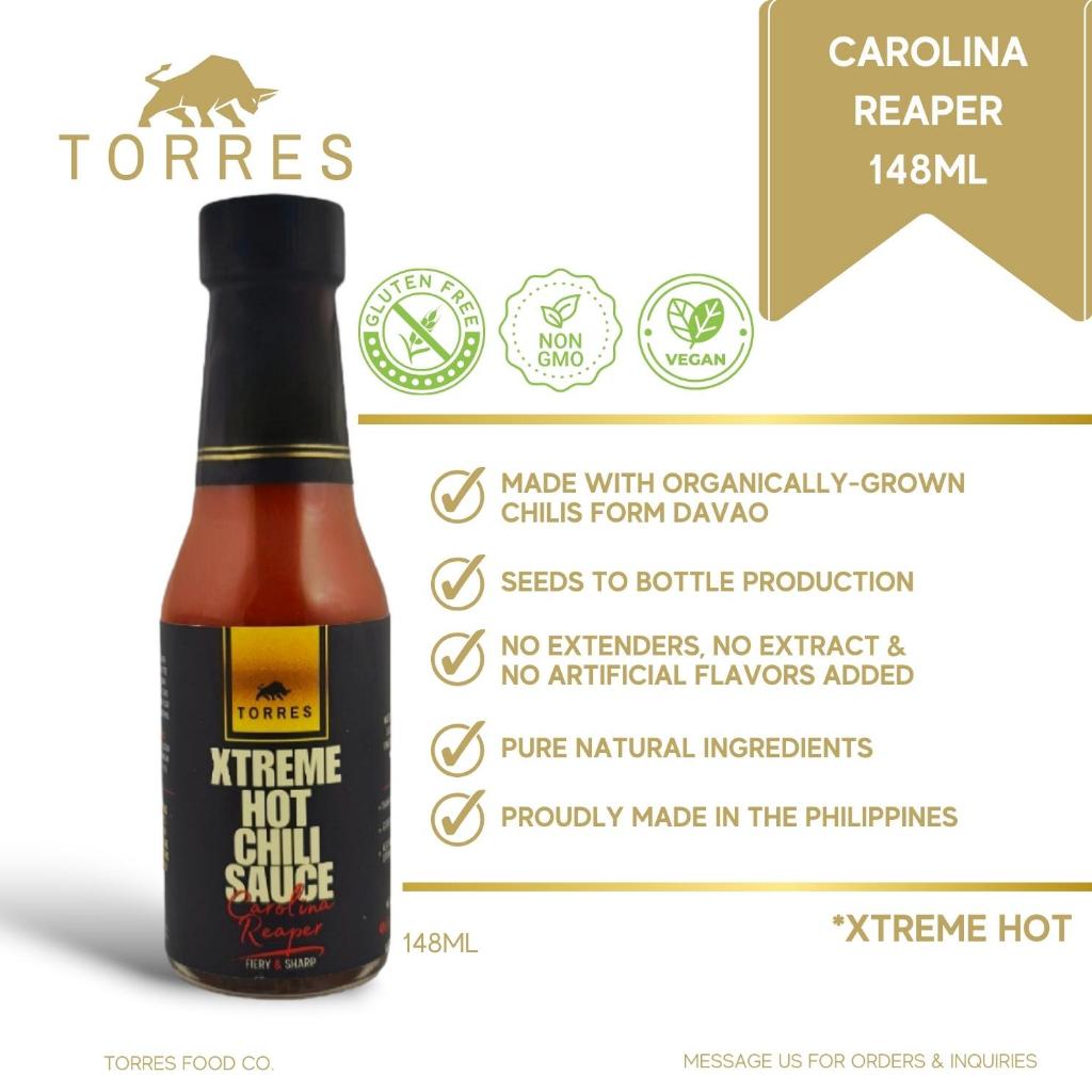 Torres Xtreme Hot Chili Sauce 148ml Carolina Reaper Shopee Philippines