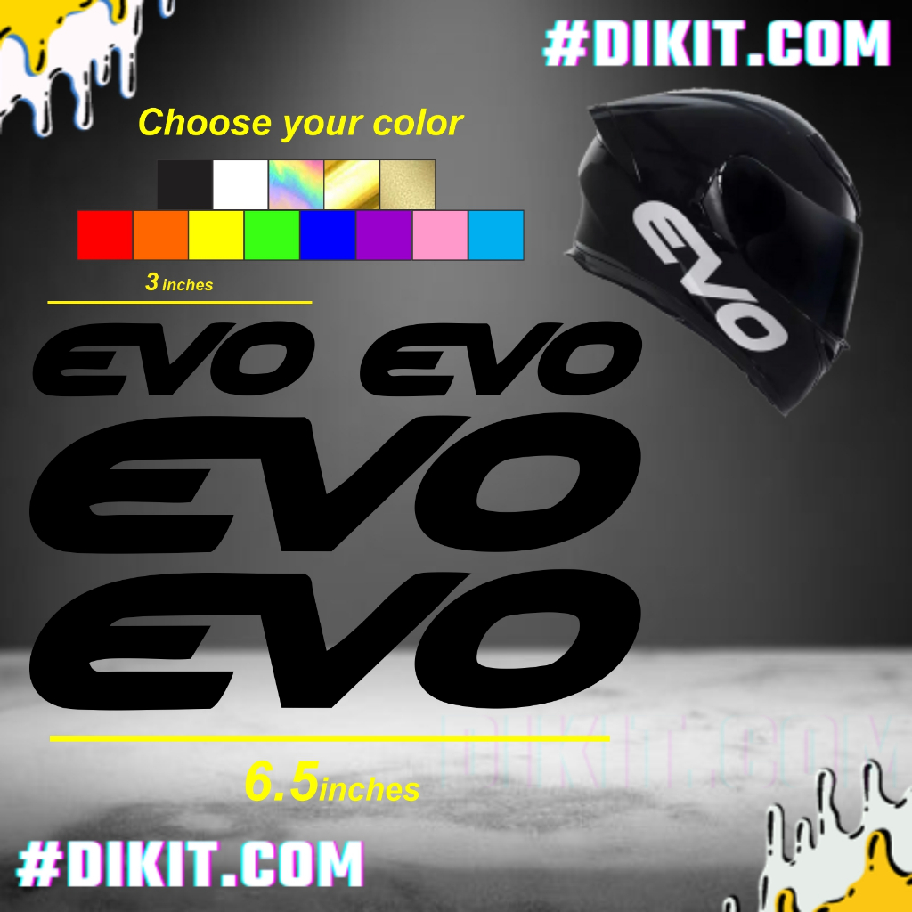 EVO HELMET STICKER SET | Shopee Philippines