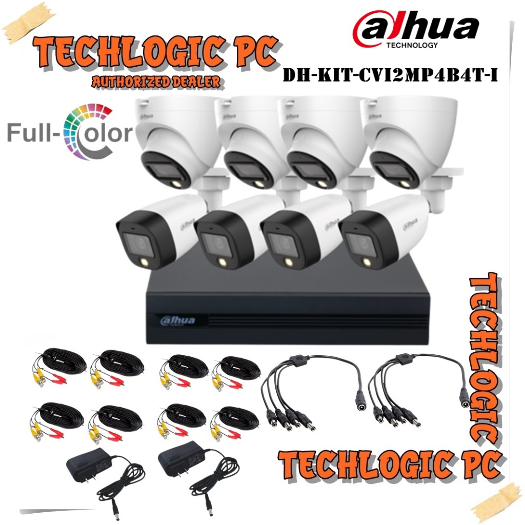 Dahua Cooper Kit 4 Channel CCTV Package ( 2 Dome, 2 Bullet ) 2MP Plug