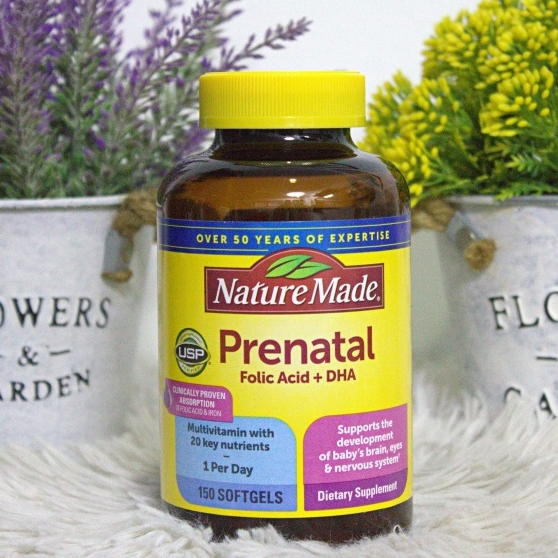 Prenatal Multivitamin Folic Acid + DHA 150 Softgels Shopee Philippines