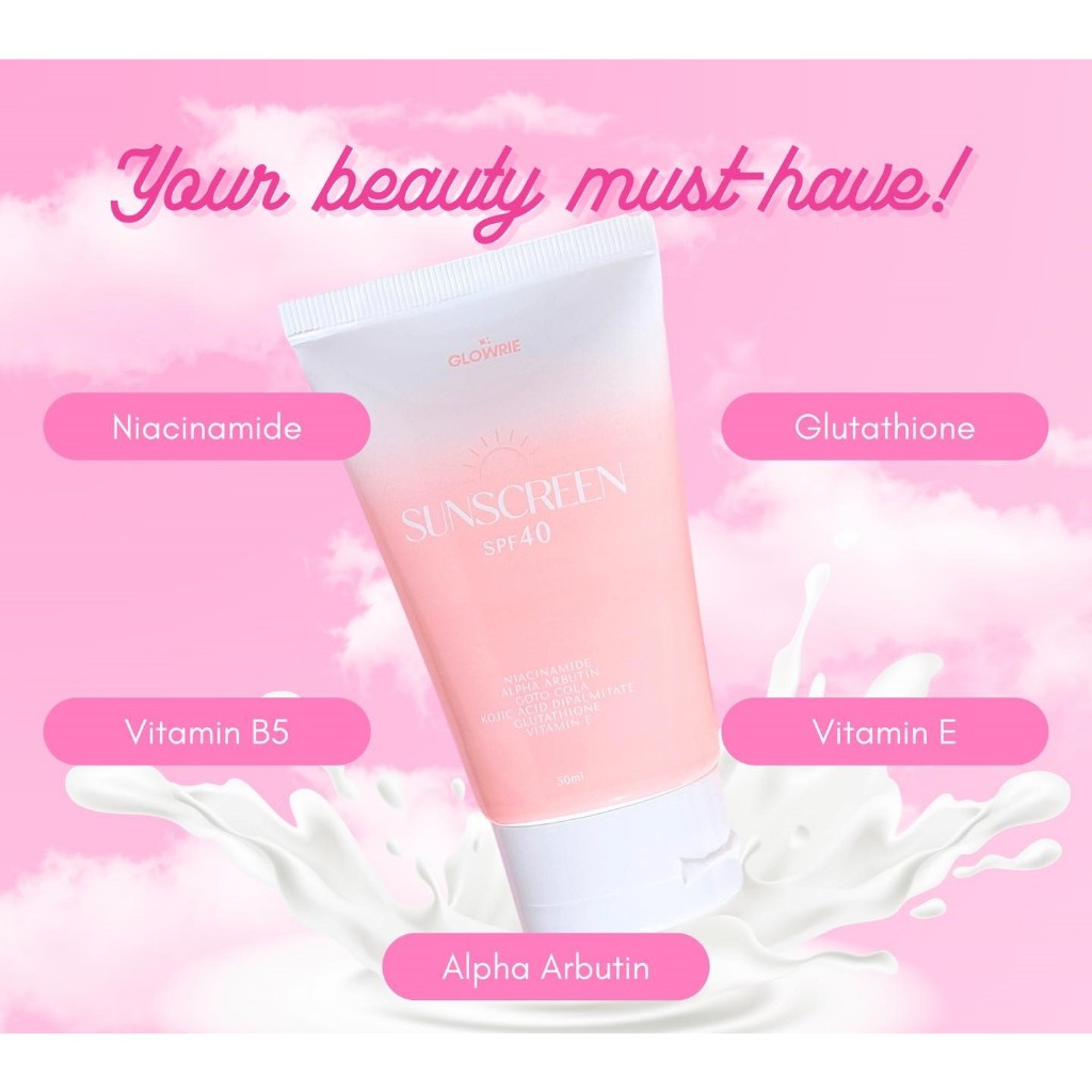 ORIGINAL GLOWRIE - Sunscreen SPF40 for Whitening & Glowing Skin with ...