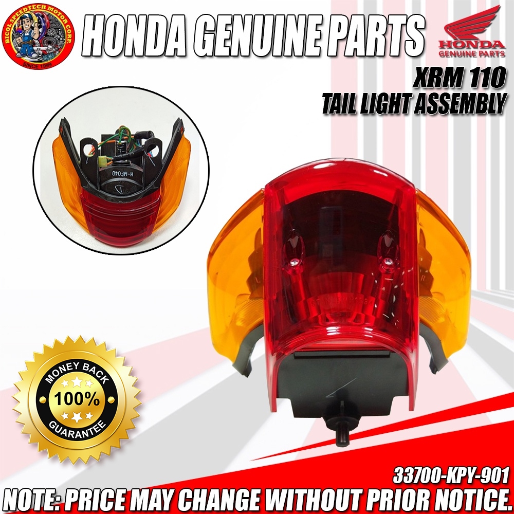 XRM 110 TAIL LIGHT ASSEMBLY (HPI) (GENUINE 33700KPY901) Shopee