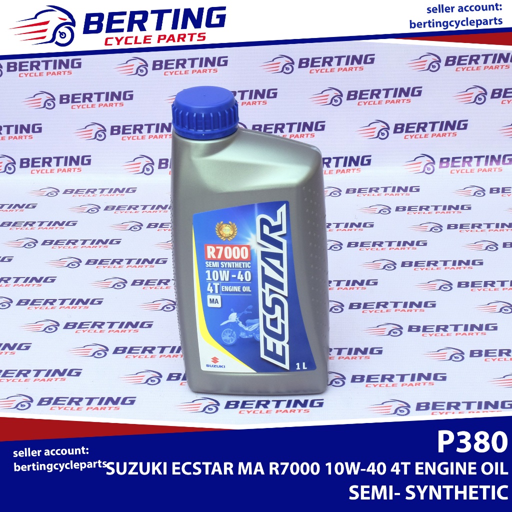 thumbnail image 2 of Suzuki ECSTAR R7000 10W-40 Semi-Synthetic 4T Engine Oil - 1 Gallon (990A0-01E30-01G) 2 of 5