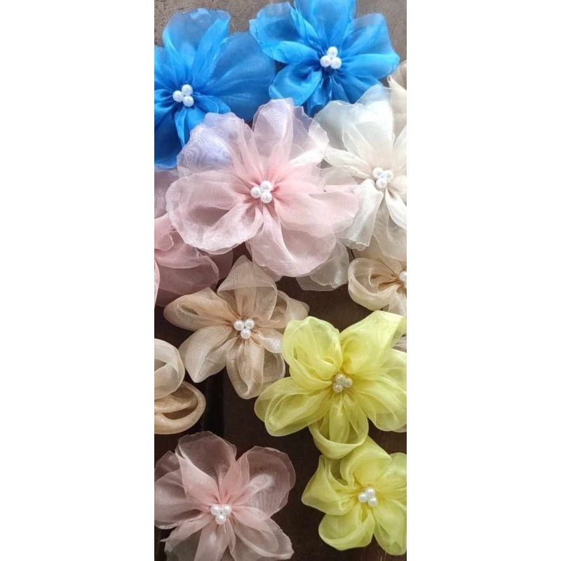 HANDAMDE Organza Flower Pin Brooch | Shopee Philippines