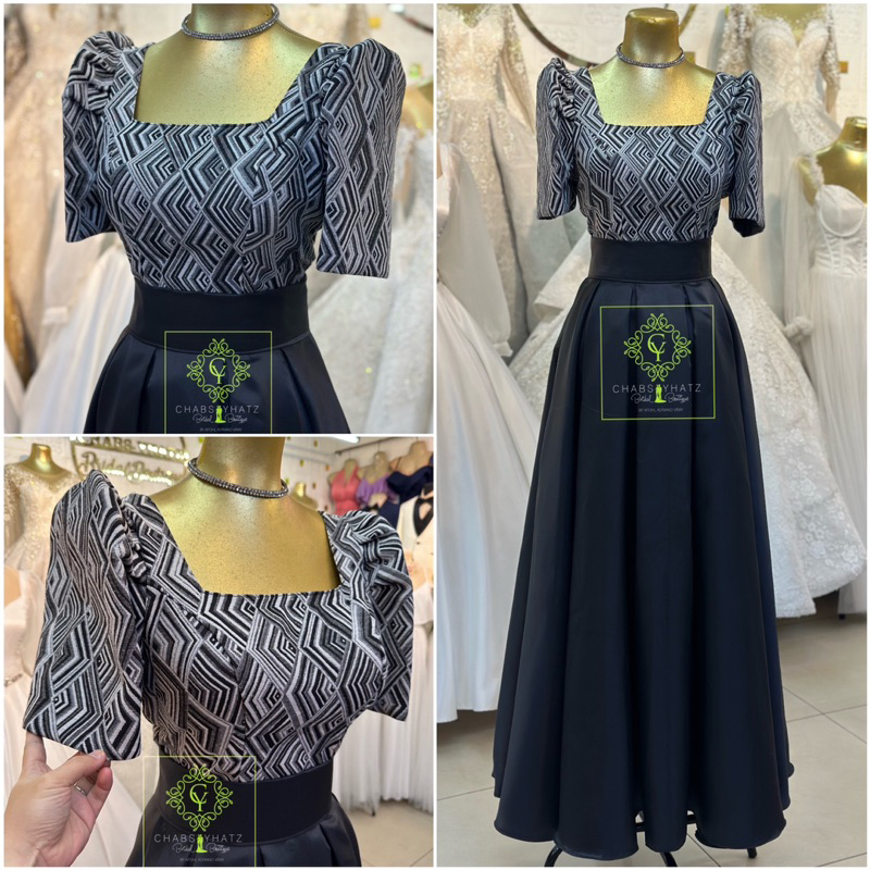 Modern filipiniana black sale