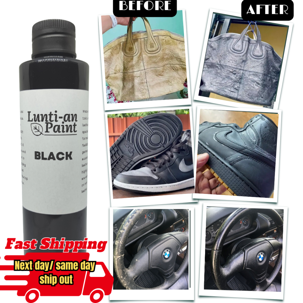 Black Leather Dye Quick dry and dye paint for your Shoes
