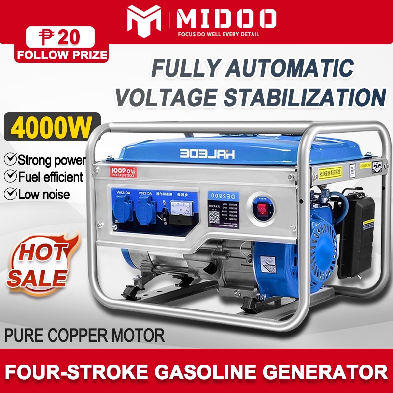 MIDOO 4kw Generator For Home Gasoline Generator 220V/60HZ Outdoor Small