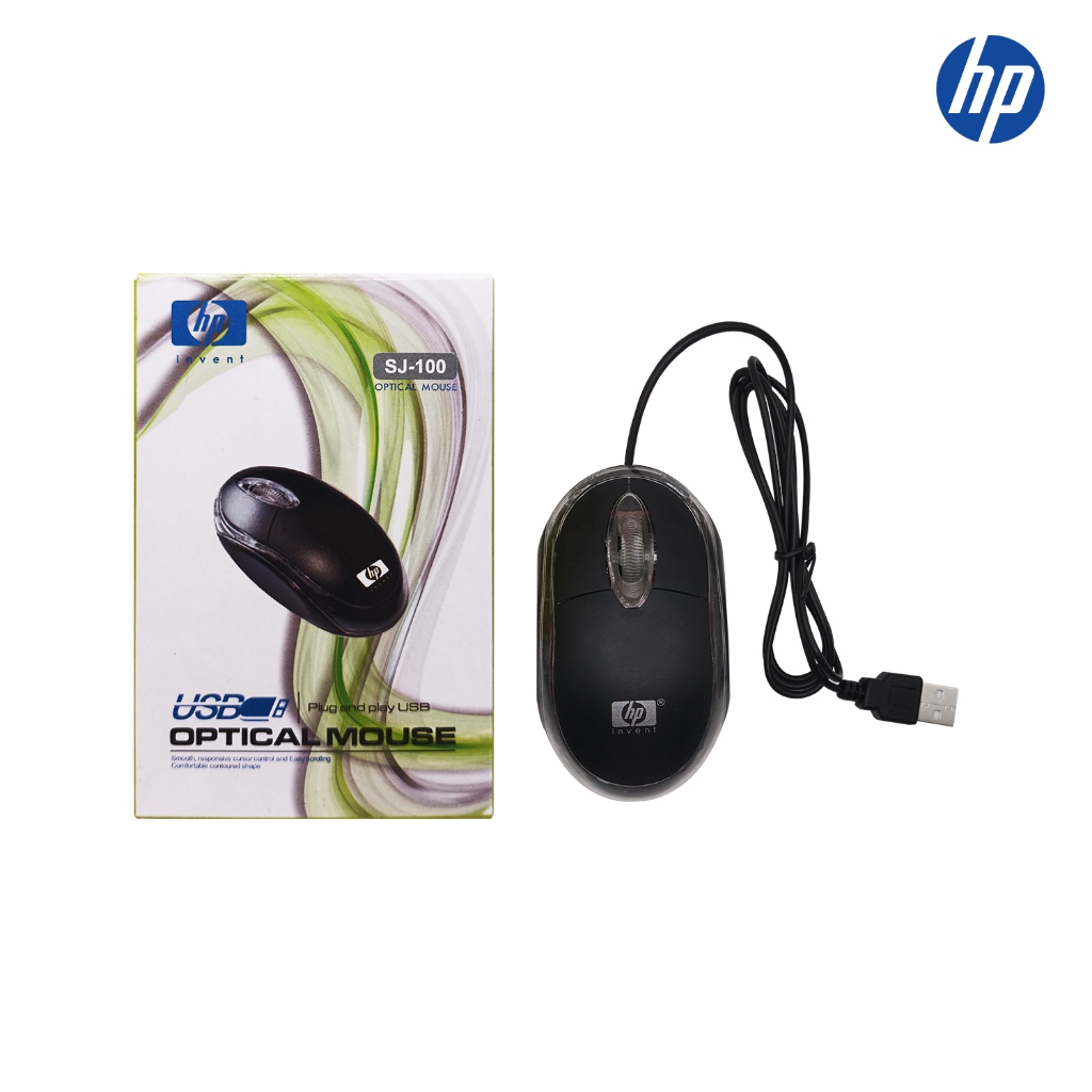 Hp SJ-100 Optical Mouse Plug and Play USB | Shopee Philippines