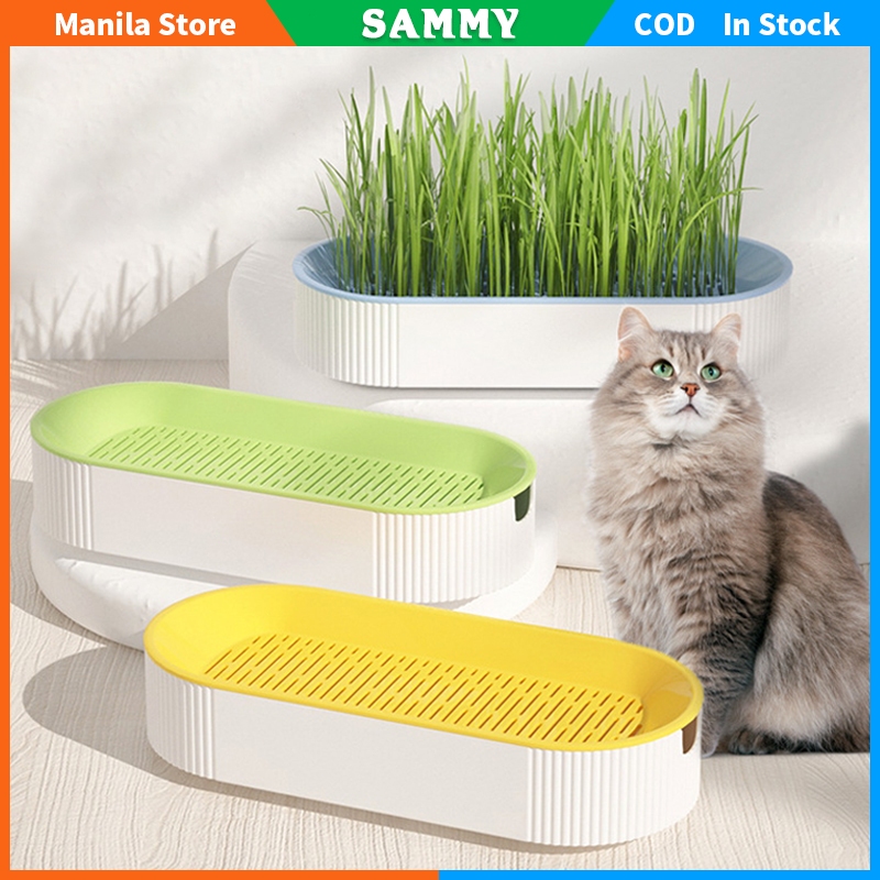 Cat Grass Pot Hydroponic Cat Grass/Wheat Planting Pot Set With Drainage