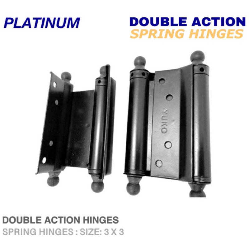 Double Action Spring Hinges | Heavy Duty | 3 x 3 Sold Per Pair | Shopee ...