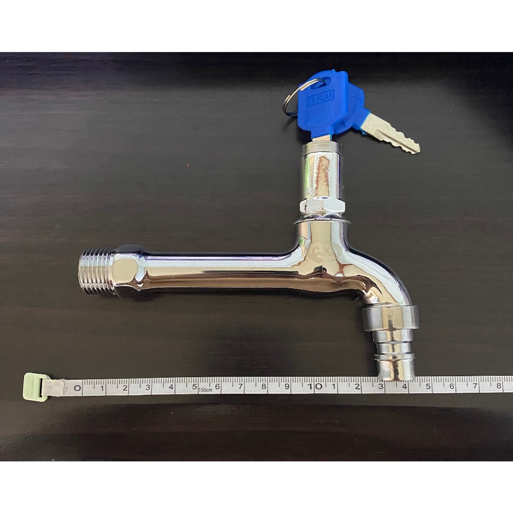Portable Anti-theft Faucet Water Tap with Lock Key Alloy Body Single ...