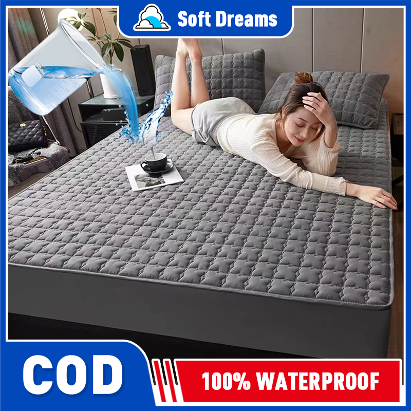100 Waterproof Bedsheet Cotton Fitted Mattress Protector Bedding Cover