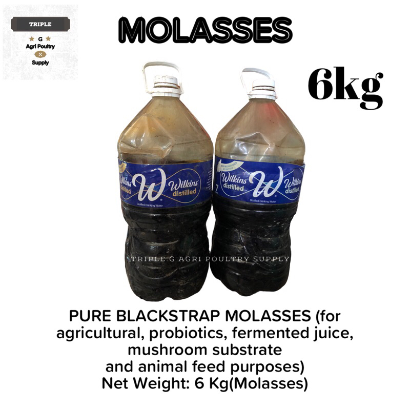 6 kg Pure Organic Blackstrap Molasses/Pulot for Animals and Plants