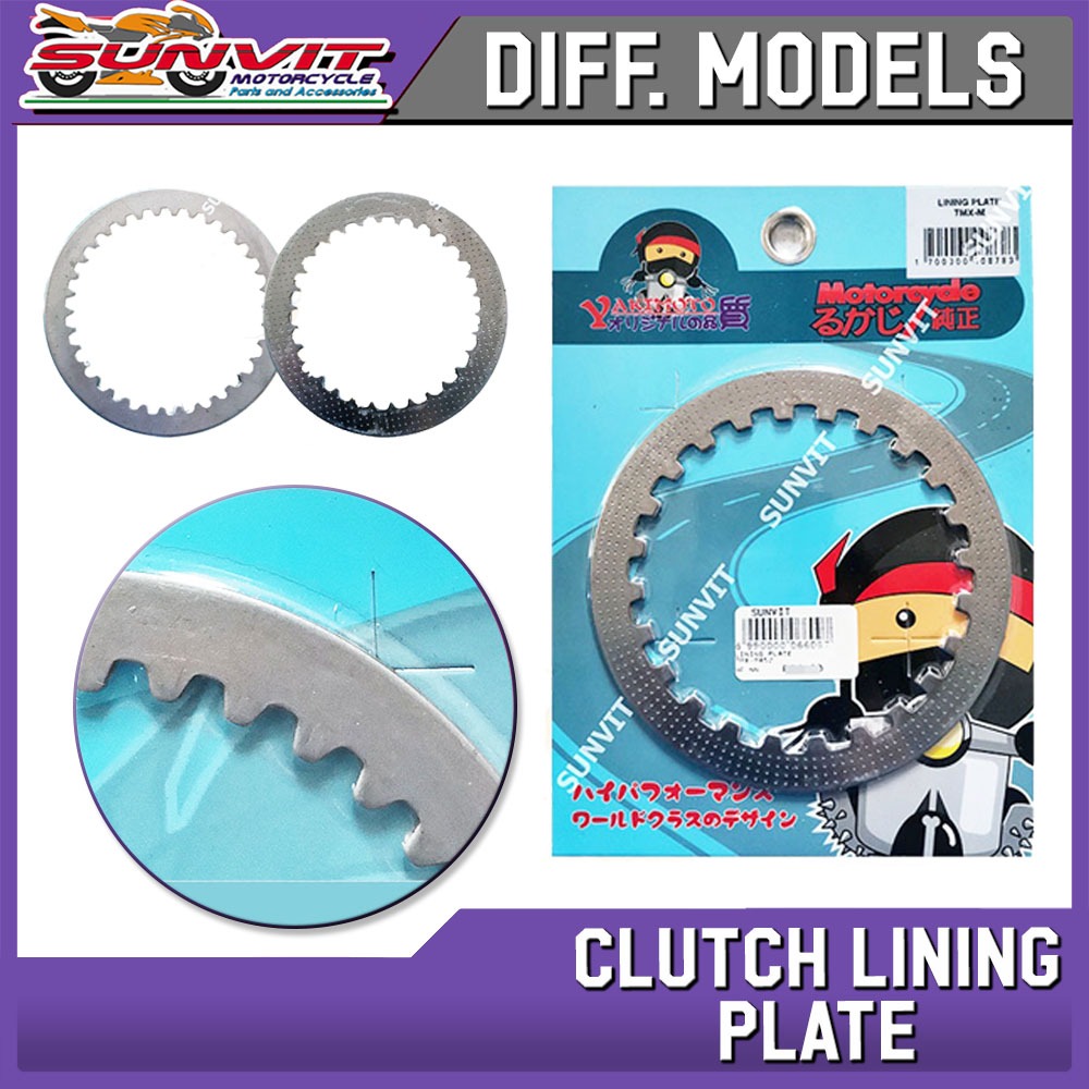 SUNVIT- MOTORCYCLE CLUTCH LINING PLATE TMX/WAVE125/CT100/BAJAJ/XRM110 ...