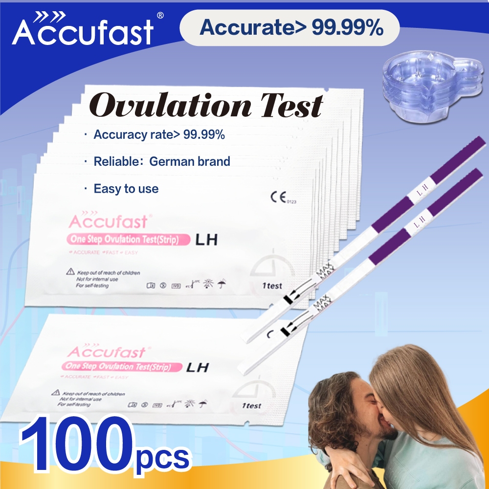 100 Pcs Accufast Ovulation Test Strip Kit Lh Early Ovulation Tests Pregnancy Preparation 4978