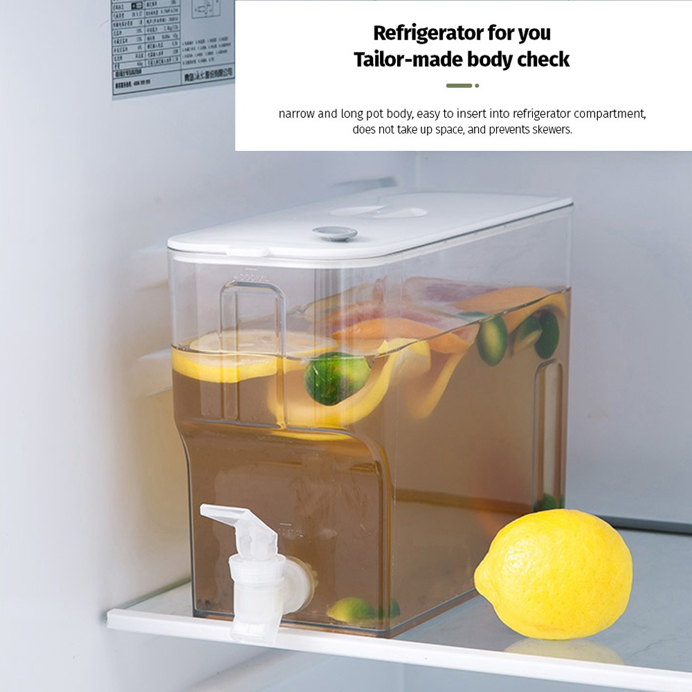 Activebae 4 Liters Juice Water Pitcher with Faucet Plastic Beverage ...