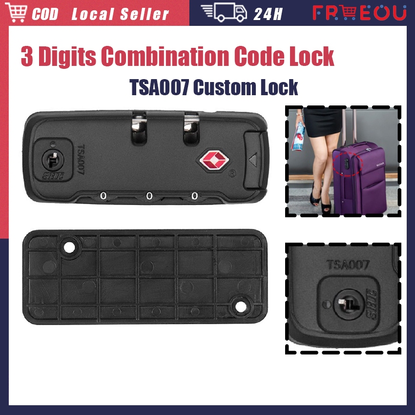3 Digits Combination Code Lock TSA007 Customs Password Lock Suitcase