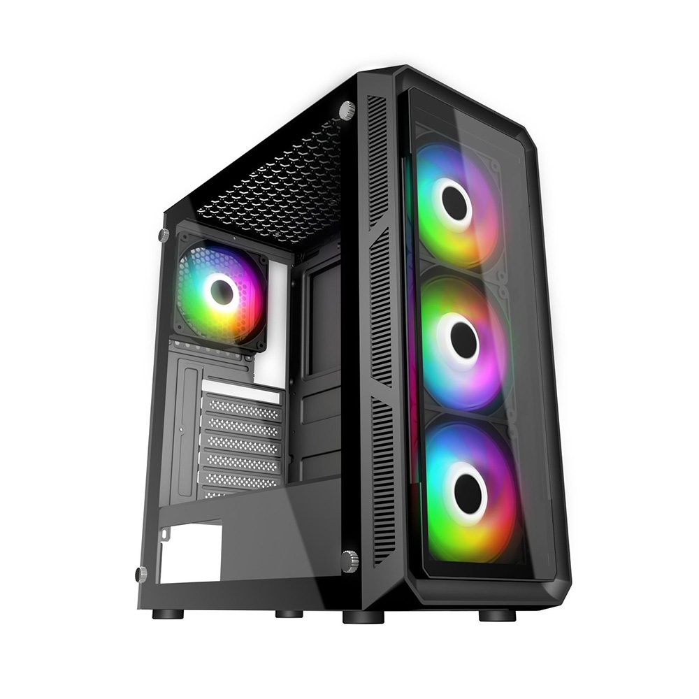 Trendsonic Frontier Hermes HE19A Tempered Glass Panel ATX Gaming Case ...
