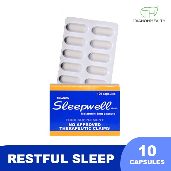 Sleepwell Melatonin 3mg Sleeping Pill For Adult Sleep Supplement Trial