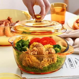 Heat resistant glass Salad Bowl Double layer Serving Bowl - Temu Philippines