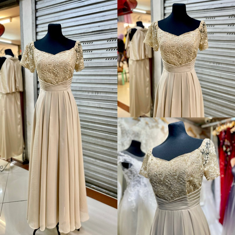 NEW STYLE Mother of the Bride Dress Gown for Ninang Principal Sponsor Gown Shopee Philippines